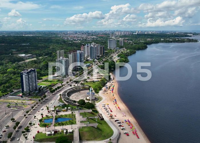Ponta Negra Beach Famous Ponta Negra Beach at downtown Man... | Stock Video | Pond5 photo