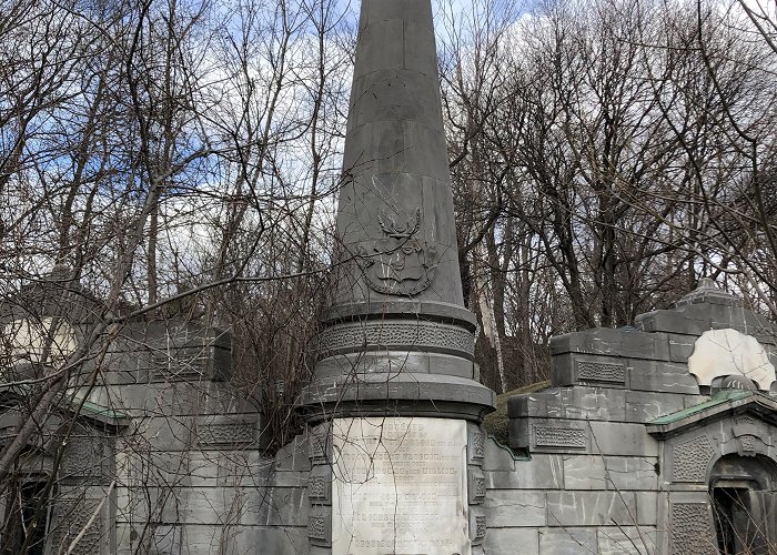Mount Royal Cemetery The Molson Family Mausoleum, founder of Molson Beer. The top of ... photo