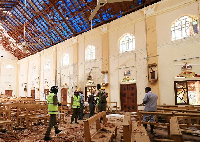 San Sebastian Police Headquarters At St. Sebastian's Church, in Negombo, Sri Lanka, After the ... photo