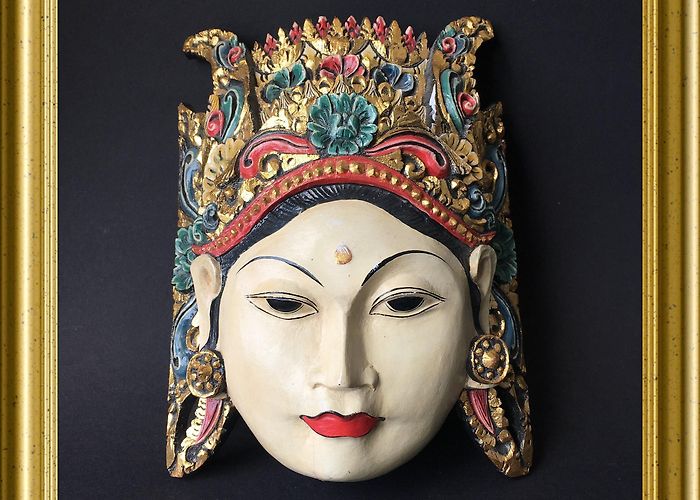 L'Etoile Gorgeous Asian wood carving: wooden mask woman photo