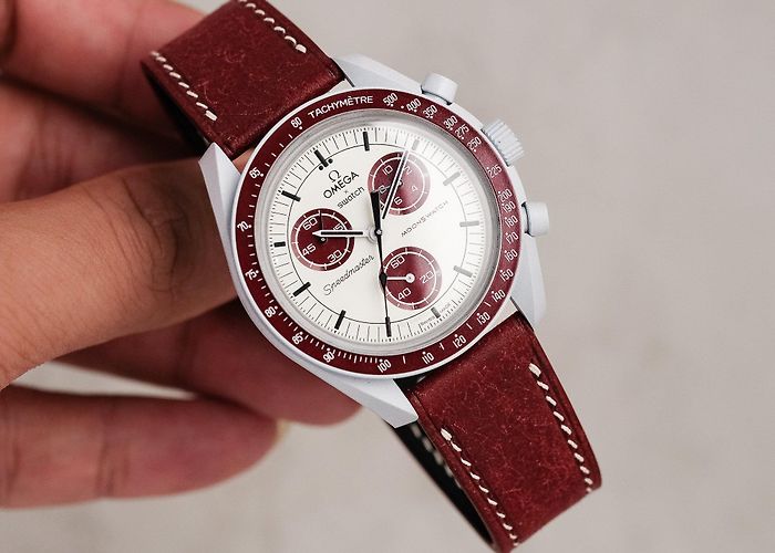 Barra Americana Venus Pulseira Bordeaux LO para moonswatch plutão - Etsy Portugal photo