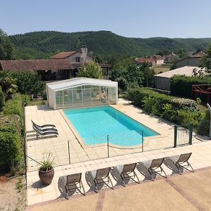 Maison Charmante Avec Vue Sur La Montagne A Saint Gery + Piscine Villa Exterior photo